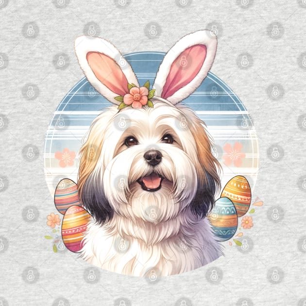 Coton de Tulear Celebrates Easter with Bunny Ears by ArtRUs
